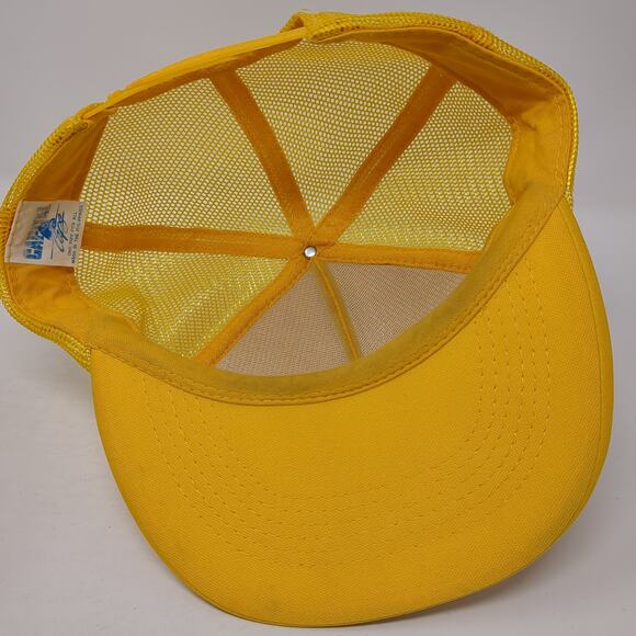 Crime Doesn't Pay Neither Does My Job! Trucker Hat Yellow One Size Adjustable - Picture 7 of 9